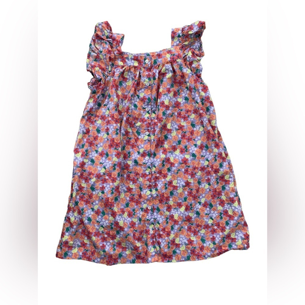Tea Collection Size 16 Boat Neck Buttoned Woven Floral Dress